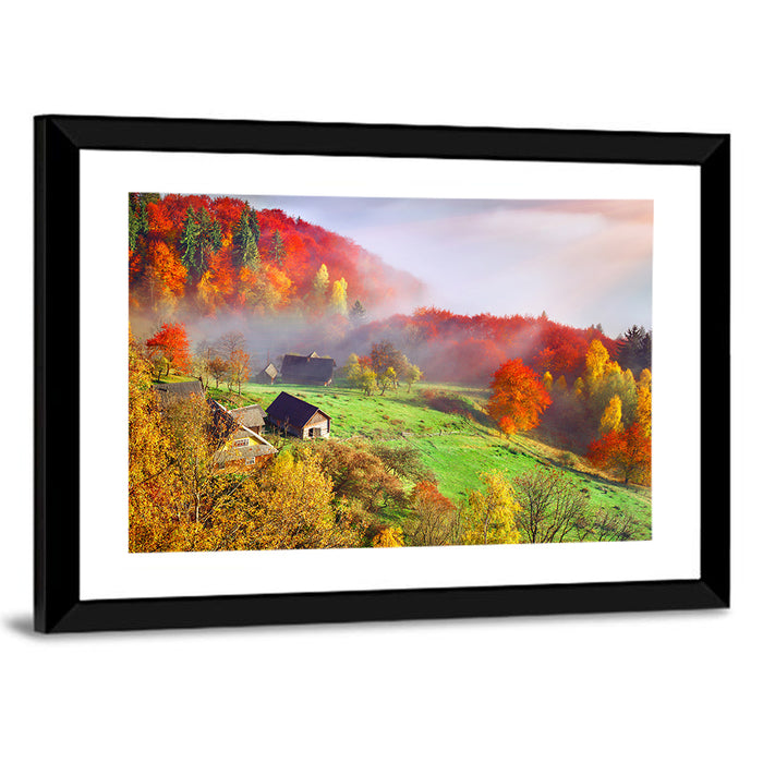 Carpathian Mountains Landscape Wall Art as a framed print