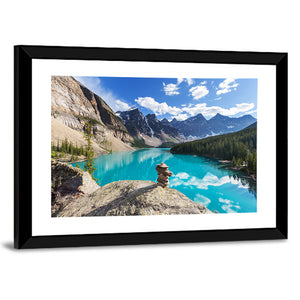 Moraine Lake In Banff National Park Wall Art