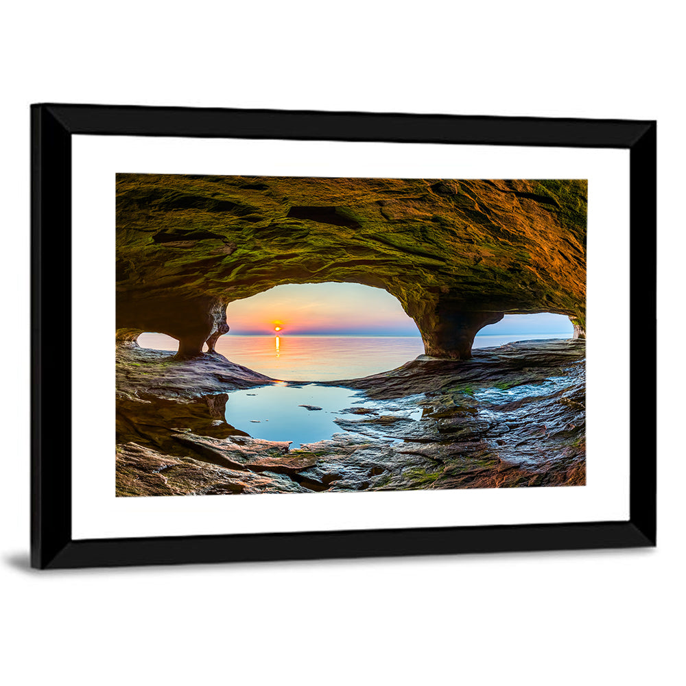 Chapel Rock Sunset, Lake Superior Wall Art