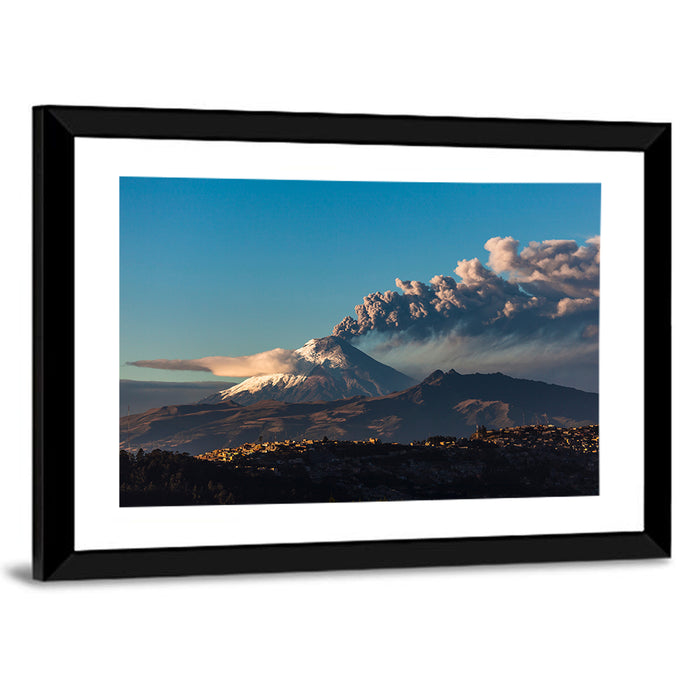 Cotopaxi Volcano Eruption Wall Art as a framed print