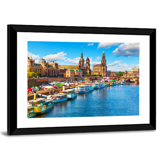 Dresden Elbe River Embankment Wall Art