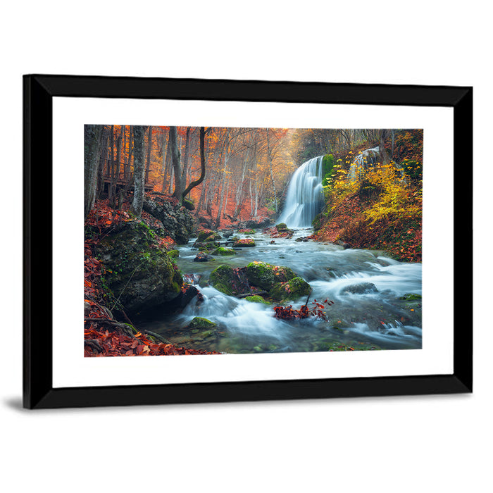 Autumn Silver Stream, Crimea Wall Art as a framed print