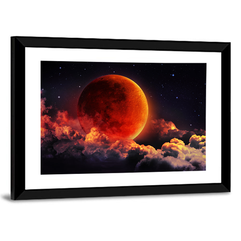 Blood Moon Eclipse Wall Art
