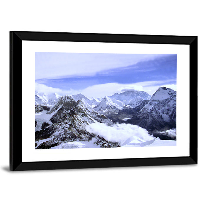 Himalayan Glacier Peaks Wall Art as a framed print