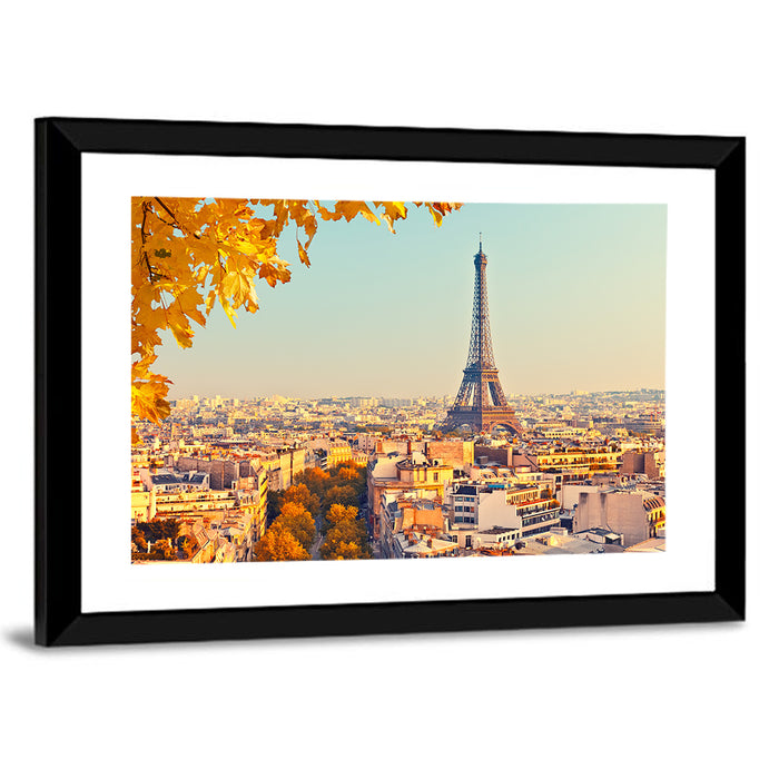 Eiffel Tower at Sunset Wall Art as a framed print