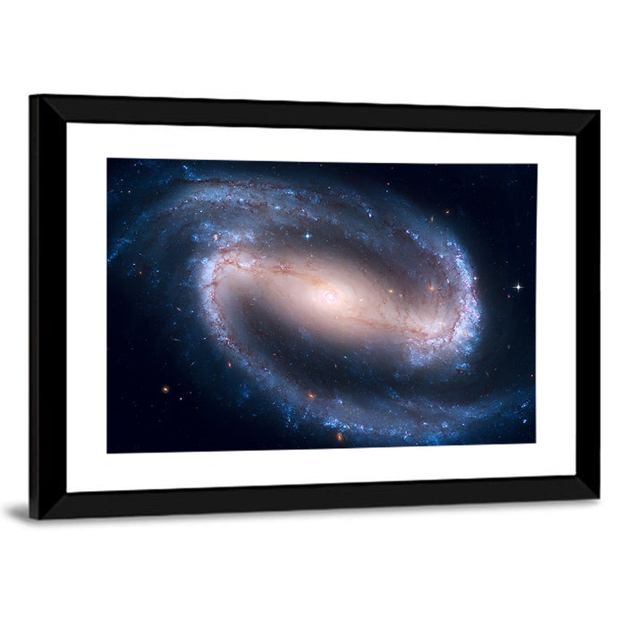 Barred Spiral Galaxy Wall Art as a framed print
