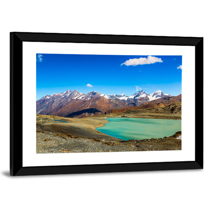 Turquoise Alpine Lake, Switzerland Wall Art as a framed print