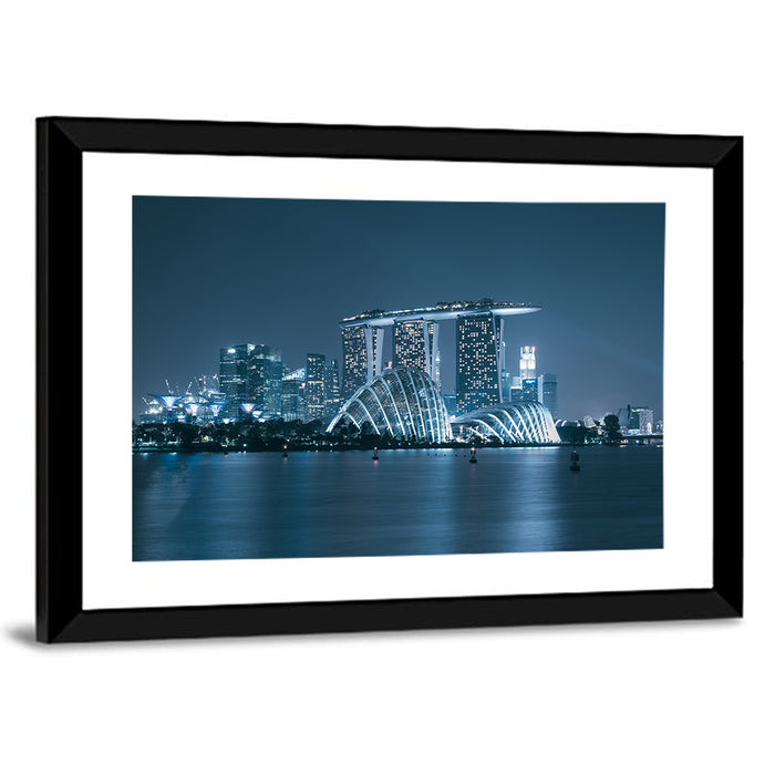 Singapore Marina Bay Skyline Wall Art as a framed print