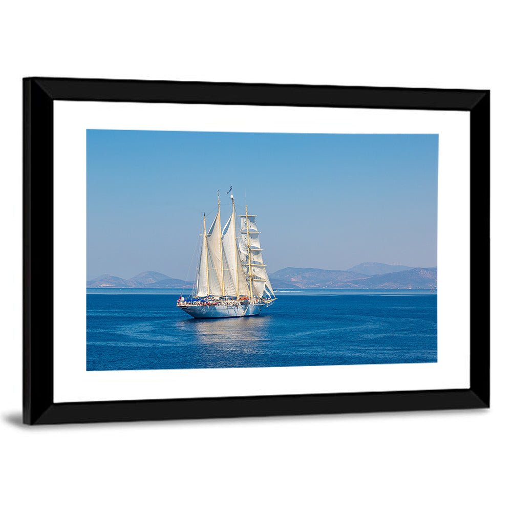 Three-masted Sailing Ship in Summer Wall Art