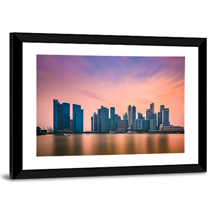 Marina Bay Singapore Skyline Wall Art as a framed print