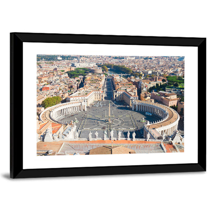 St. Peter's Square, Vatican City Wall Art as a framed print