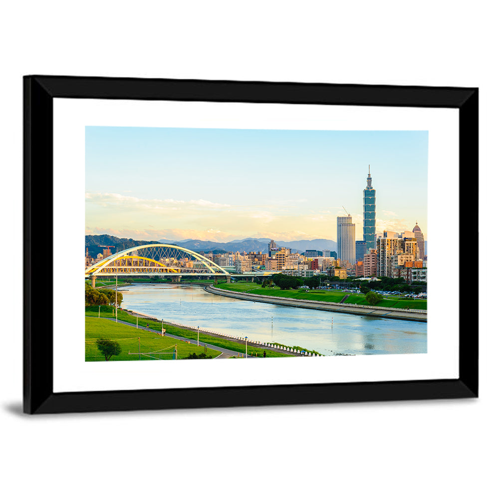 Skyline Of Taipei City Wall Art