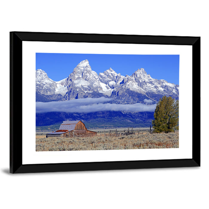 T.a. Moulton Barn, Grand Teton Wall Art as a framed print