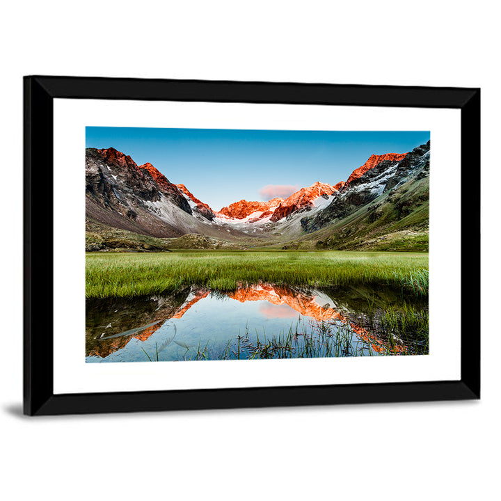 Austrian Peaks Mirrored in Lake Wall Art