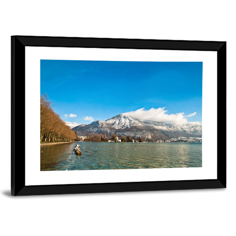 Lake Annecy Winter View Wall Art