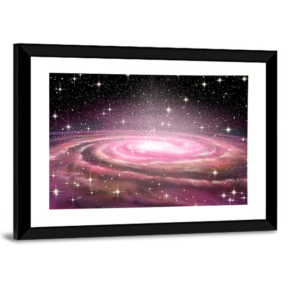 Spiral Galaxy in Deep Space Wall Art