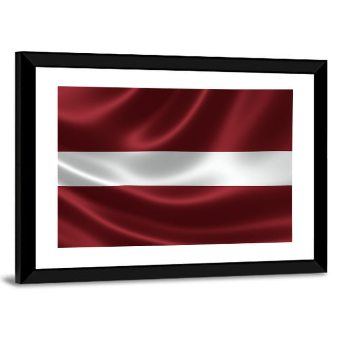 Flag of Latvia Wall Art as a framed print