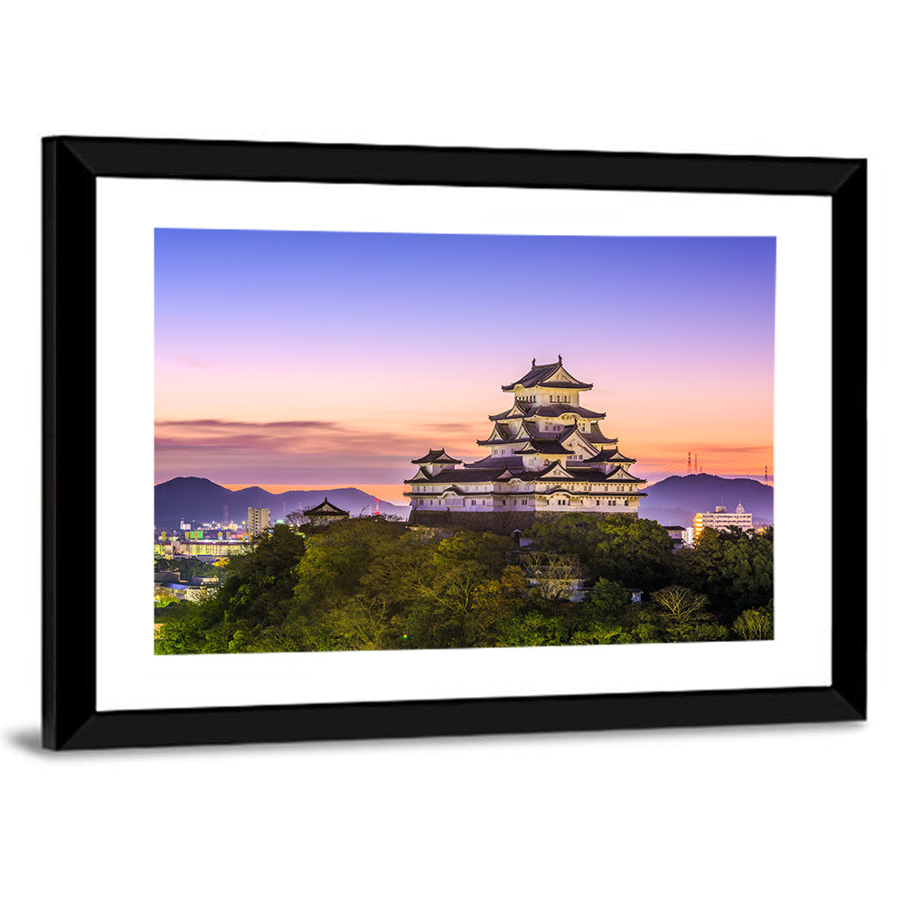 Himeji Castle at Dusk Wall Art