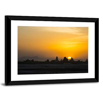 Sunset Over Lac Abbe Wall Art