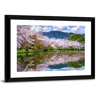 Spring at Daikaku-ji Pond Wall Art