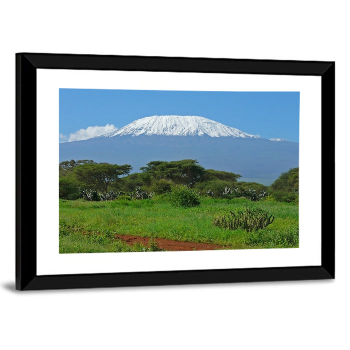 Mount Kilimanjaro Snow Capped Peak Wall Art as a framed print