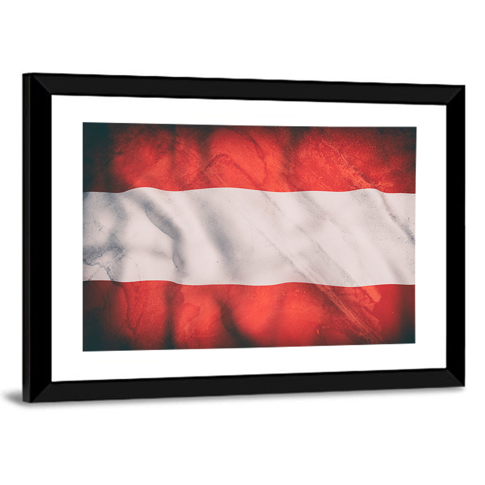 Waving Austrian Flag Wall Art