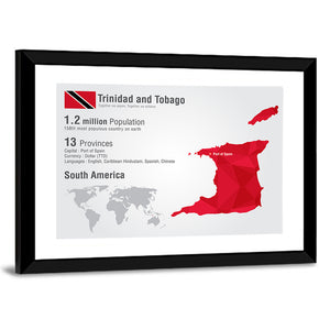 Trinidad & Tobago Map Wall Art