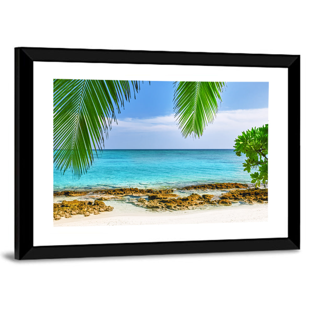 Tropical Island in Maldives Wall Art
