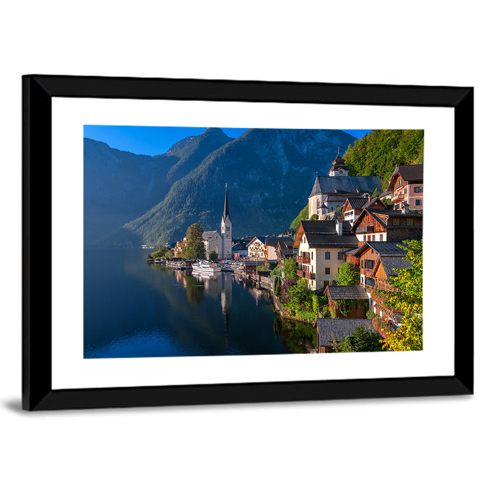 Hallstatt Lakeside Reflections Wall Art