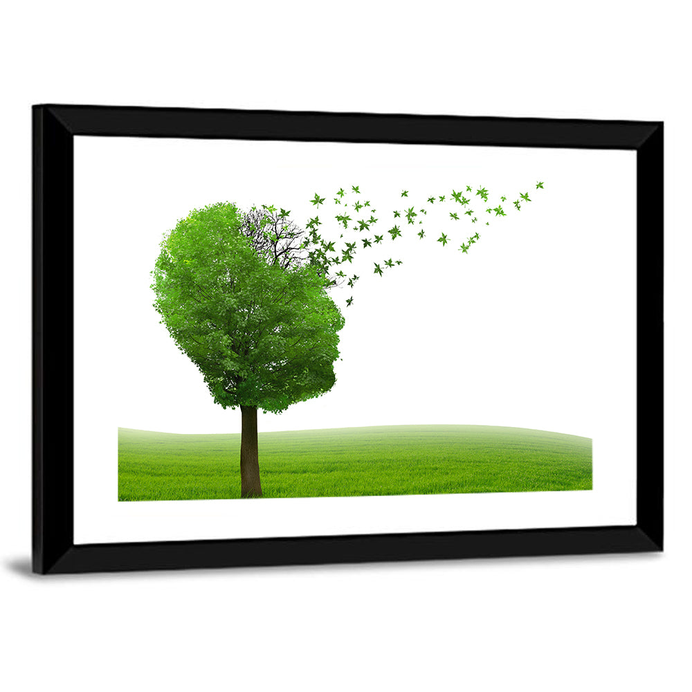 Memory Loss Tree Profile Wall Art