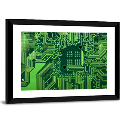 Microchip Connection Grid Wall Art