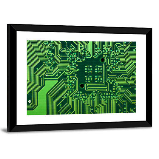 Microchip Connection Grid Wall Art