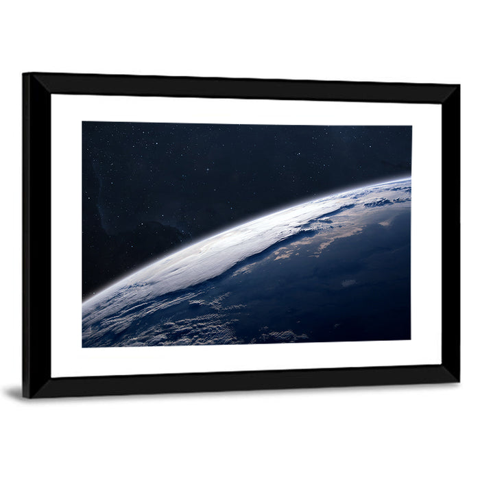 Planet Earth from Space Wall Art as a framed print