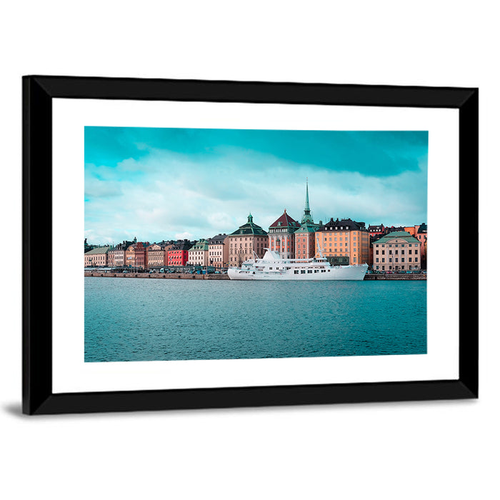 Stockholm Harbour Wall Art as a framed print