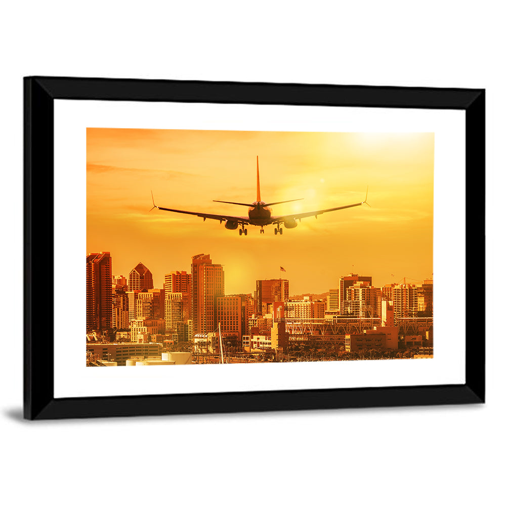 San Diego Sunset Skyline Wall Art