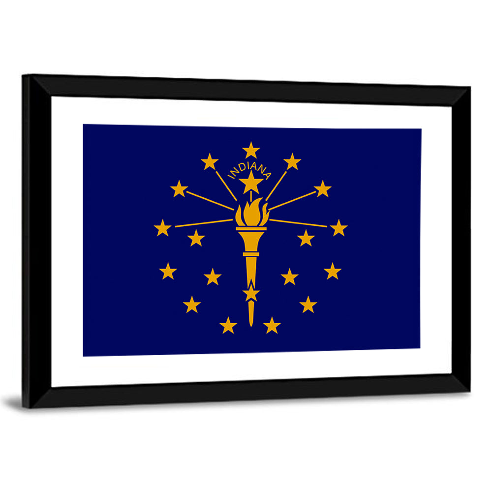 Indiana State Flag Graphic Wall Art