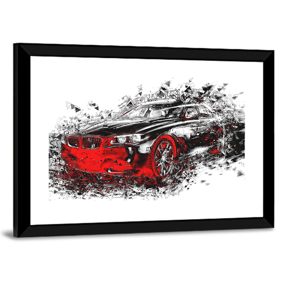 Bmw Sedan Abstract Wall Art