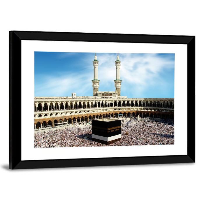 Kaaba at Masjid Al-haram Wall Art as a framed print