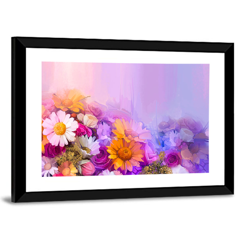 Spring Blooms with Gradient Wash Wall Art