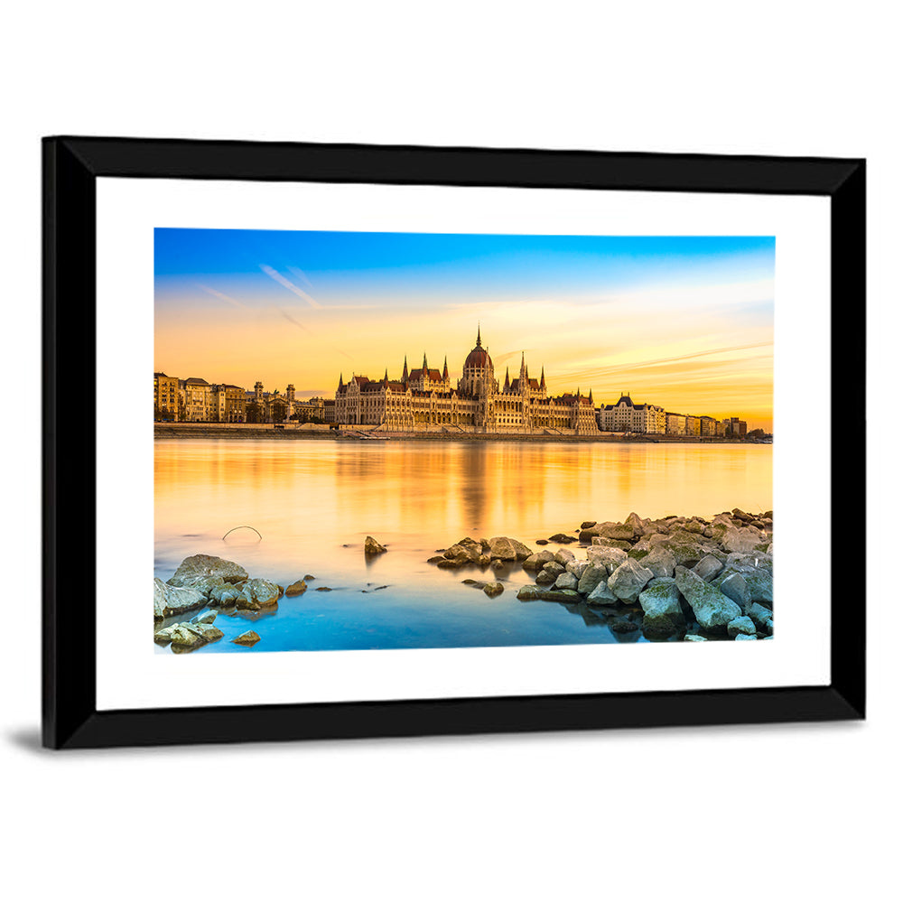 Budapest Parliament at Golden Hour Wall Art