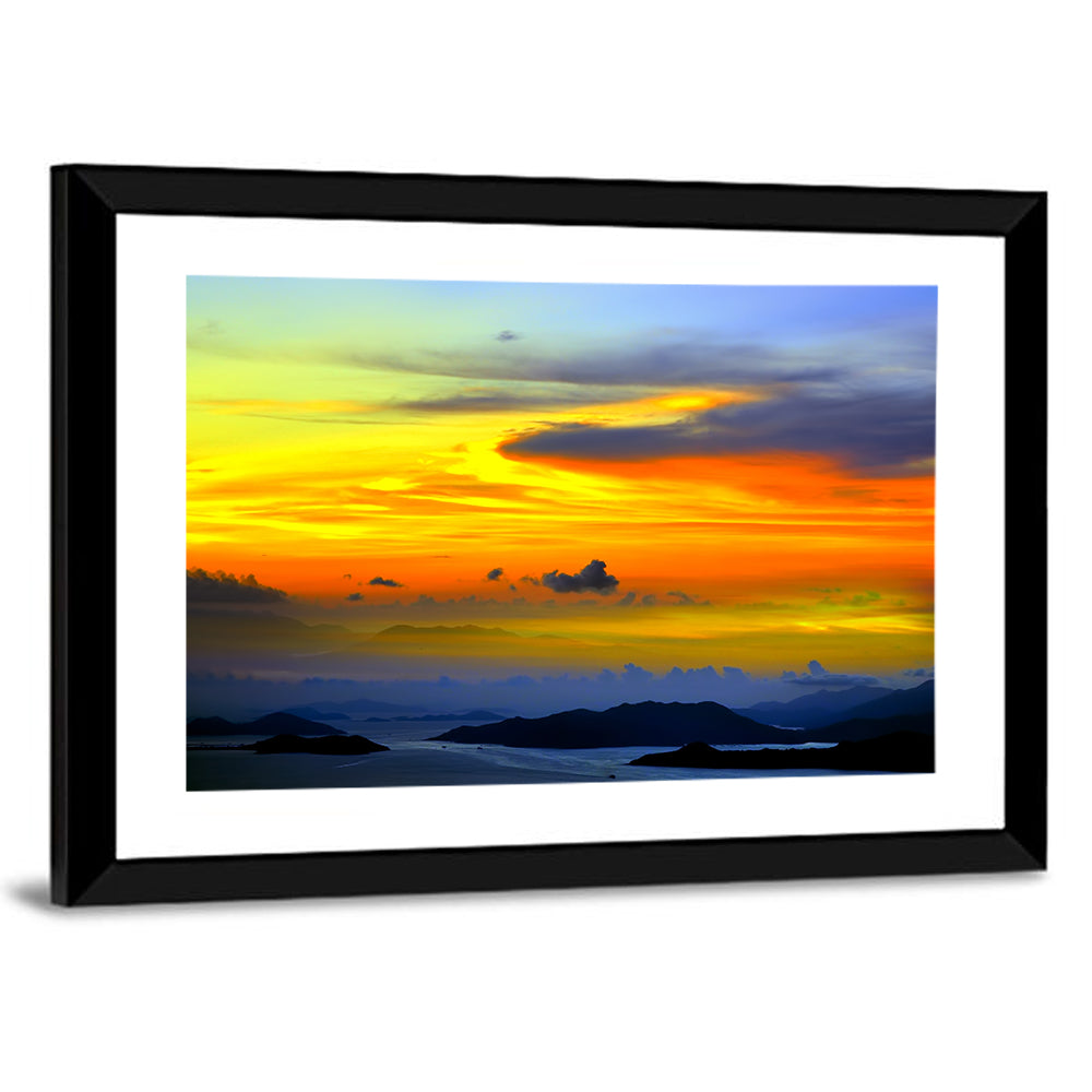 Tranquil Sunset Over Ocean Wall Art