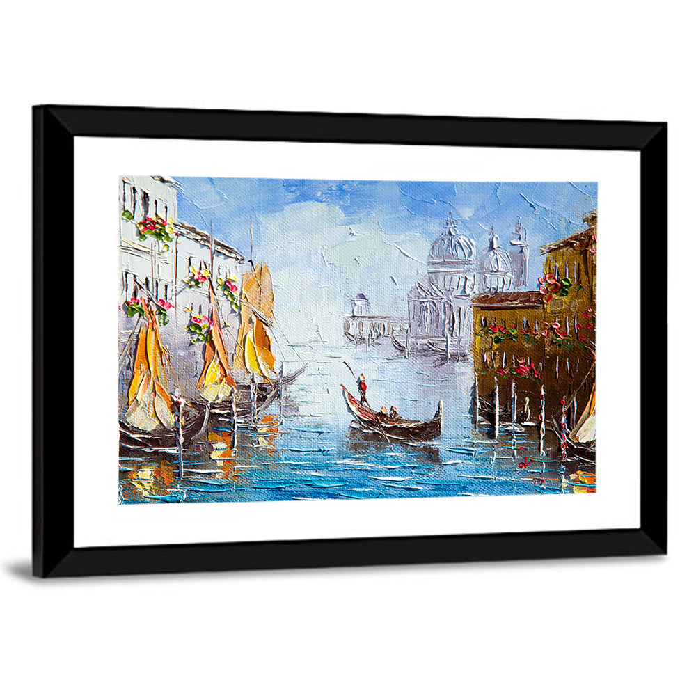Venetian Canal Watercolor Wall Art