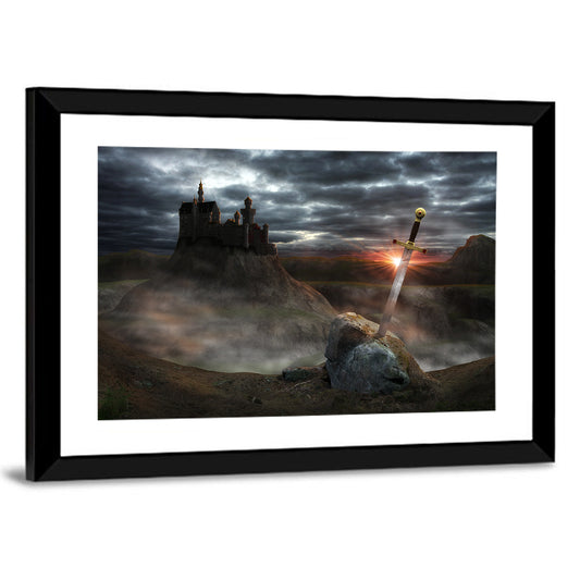 Camelot Castle with Excalibur Wall Art