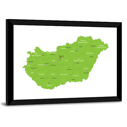 Hungary Map Wall Art