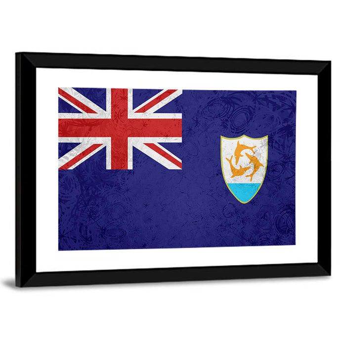 Flag of Anguilla Wall Art as a framed print