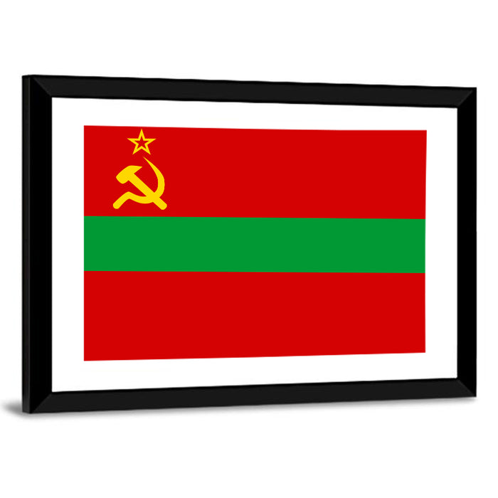 Flag of Transnistria Wall Art as a framed print