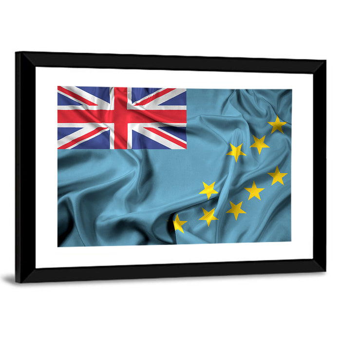 Tuvalu Flag Wall Art as a framed print
