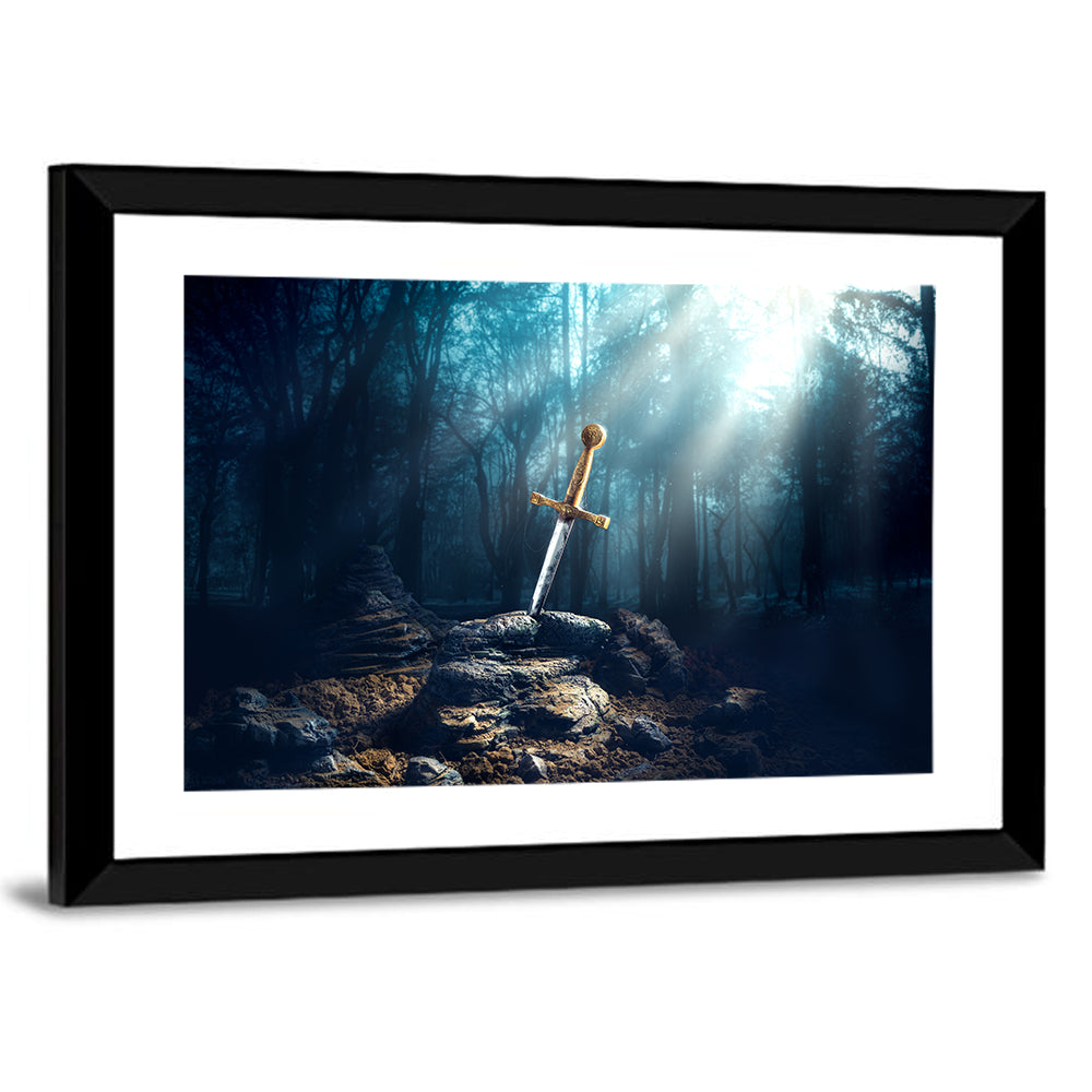 Enchanted Sword in the Stone Wall Art