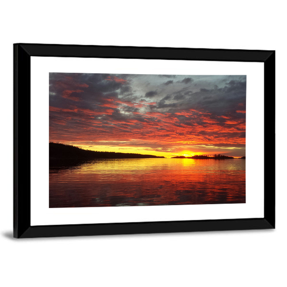 Lake Athabasca Sunset Reflection Wall Art