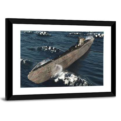 U-99 German Submarine at Sea Wall Art